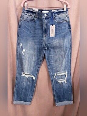EUNINA ROCKY SUPER HIGH RISE BOYFRIEND ANKLE JEANS